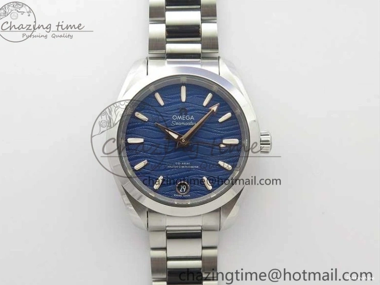 0409 Aqua Terra 150M 34mm Ladies SS VSF 1:1 Best Edition Blue Wave Dial on SS Bracelet A Reliable 7931